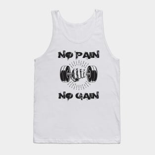 No pain no gain - Crazy gains - Nothing beats the feeling of power that weightlifting, powerlifting and strength training it gives us! A beautiful vintage design representing body positivity! Tank Top